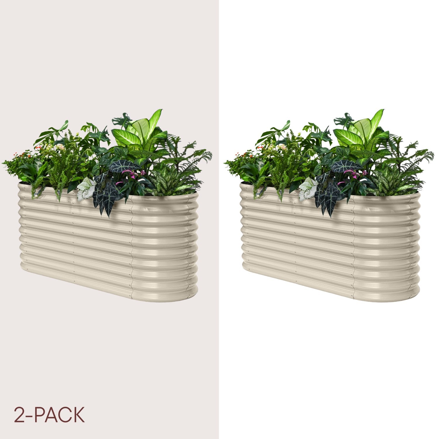 2-pack 30" Extra Tall 6x2x2.5 ft Metal Raised Garden Bed