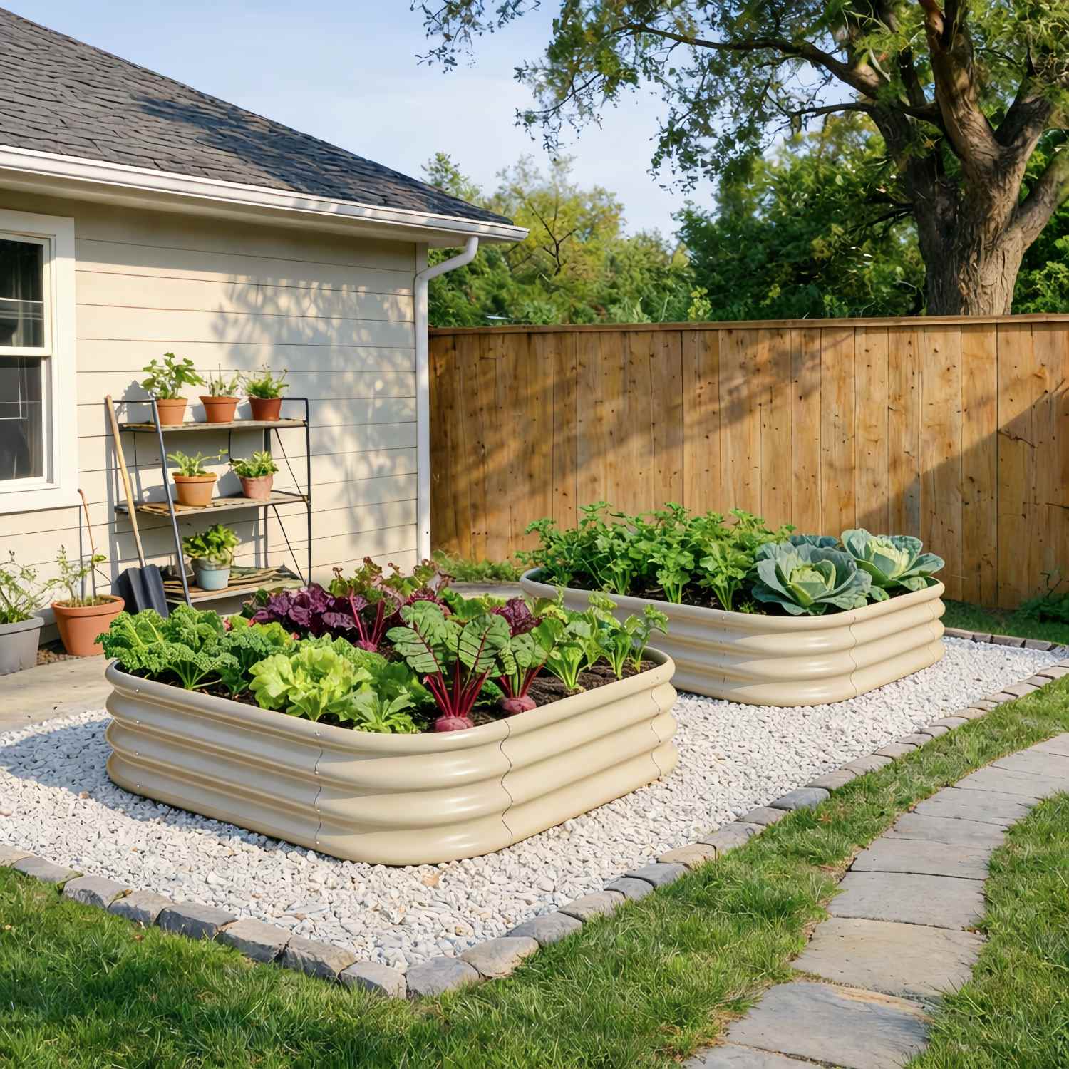 Annoell 4x4x1 ft Raised Garden Bed - 12" Tall