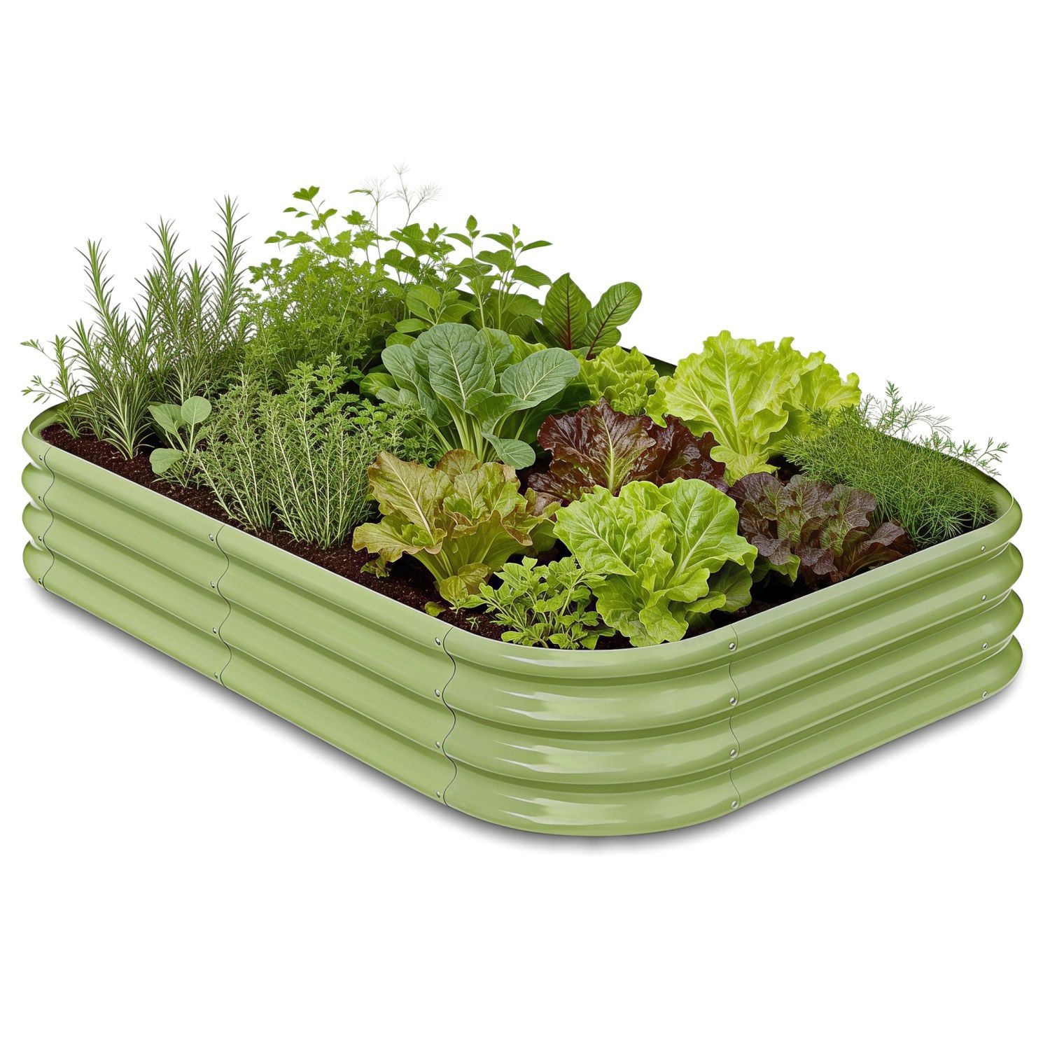 Annoell 6x4x1 ft Raised Garden Bed - 12" Tall