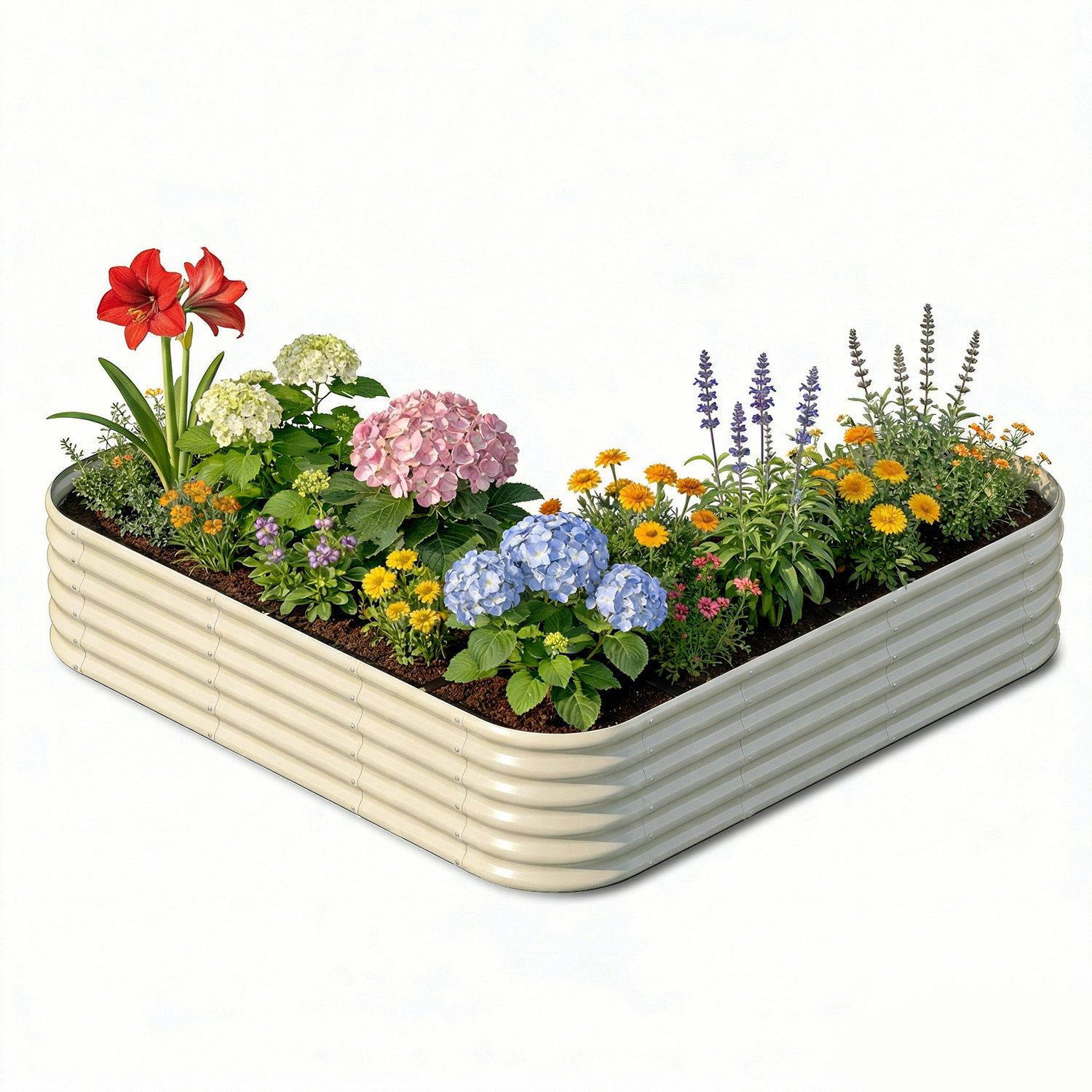 Annoell L-Shaped Raised Garden Bed