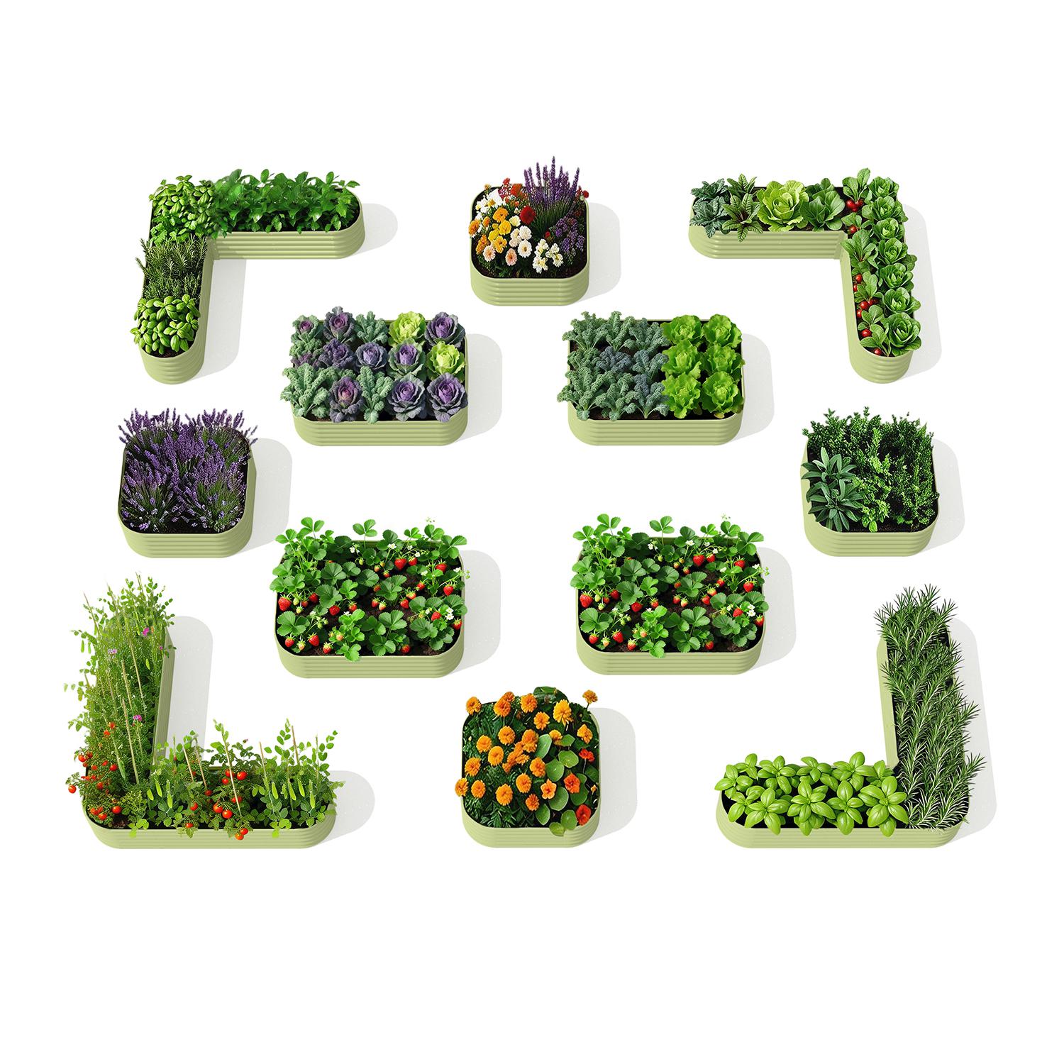 Classic Backyard Garden Layout (12 Beds) – 18" Tall Raised Garden Bed Set