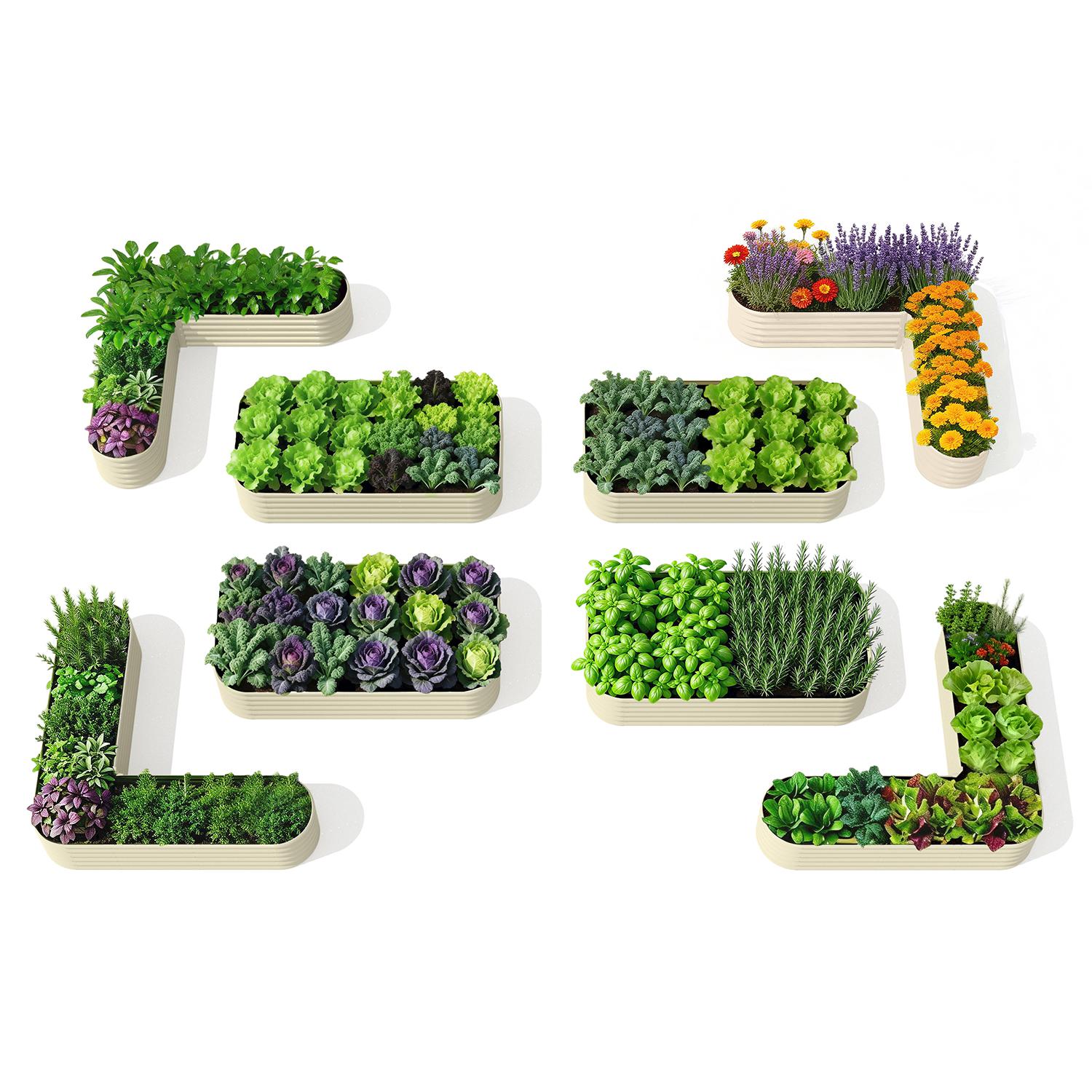 Classic Kitchen Garden Layout (8 Beds) – 18" Tall Raised Garden Bed Set