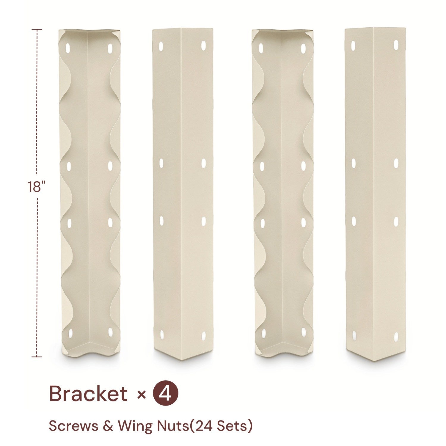 Annoell 18" Garden Bed Corner Brackets, 4-Pack DIY Extension
