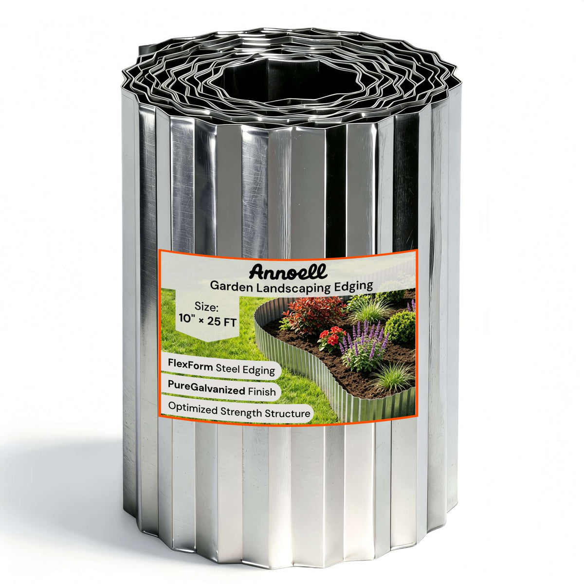 10" Metal Landscape Edging | Corrugated Galvanized Steel Garden Border