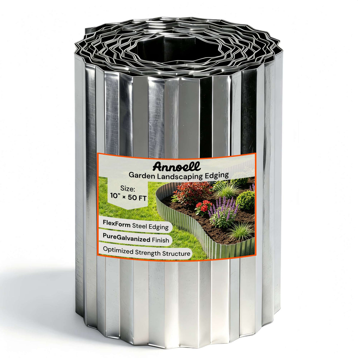 10" Metal Landscape Edging | Corrugated Galvanized Steel Garden Border