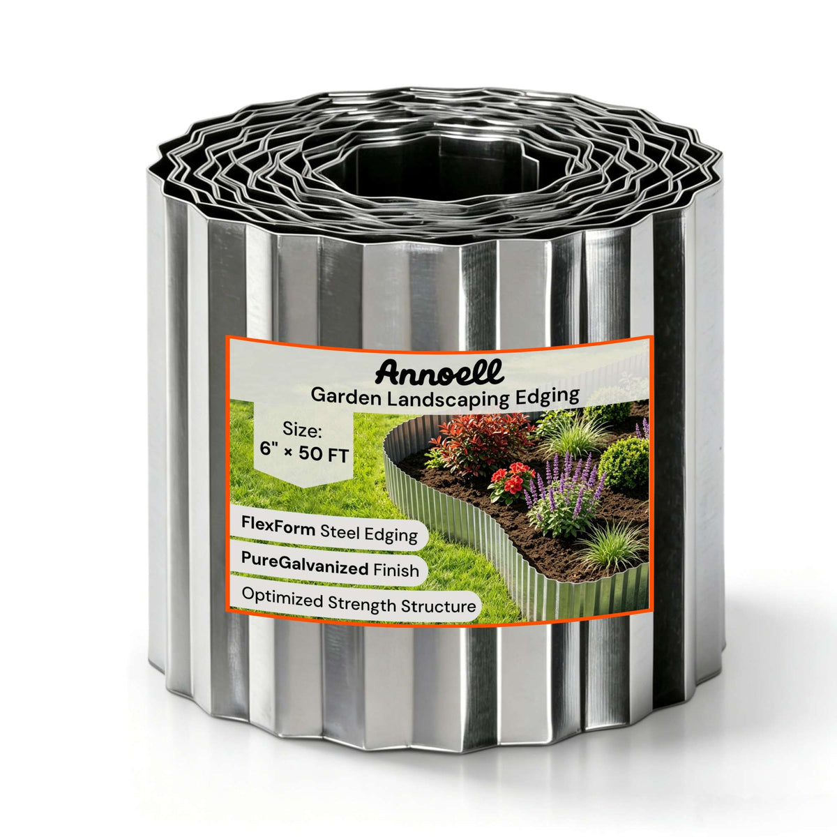 6" Metal Landscape Edging | Corrugated Galvanized Steel Garden Border