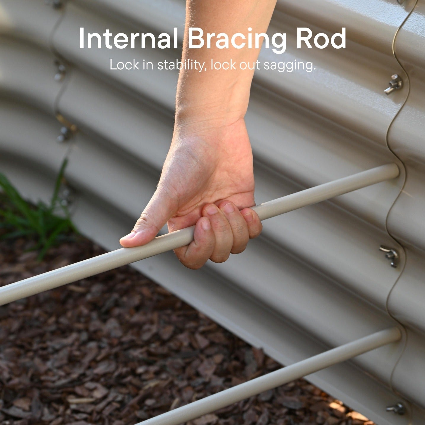 2-pack 18" Tall 8x2x1.5 ft Modular Raised Garden Bed