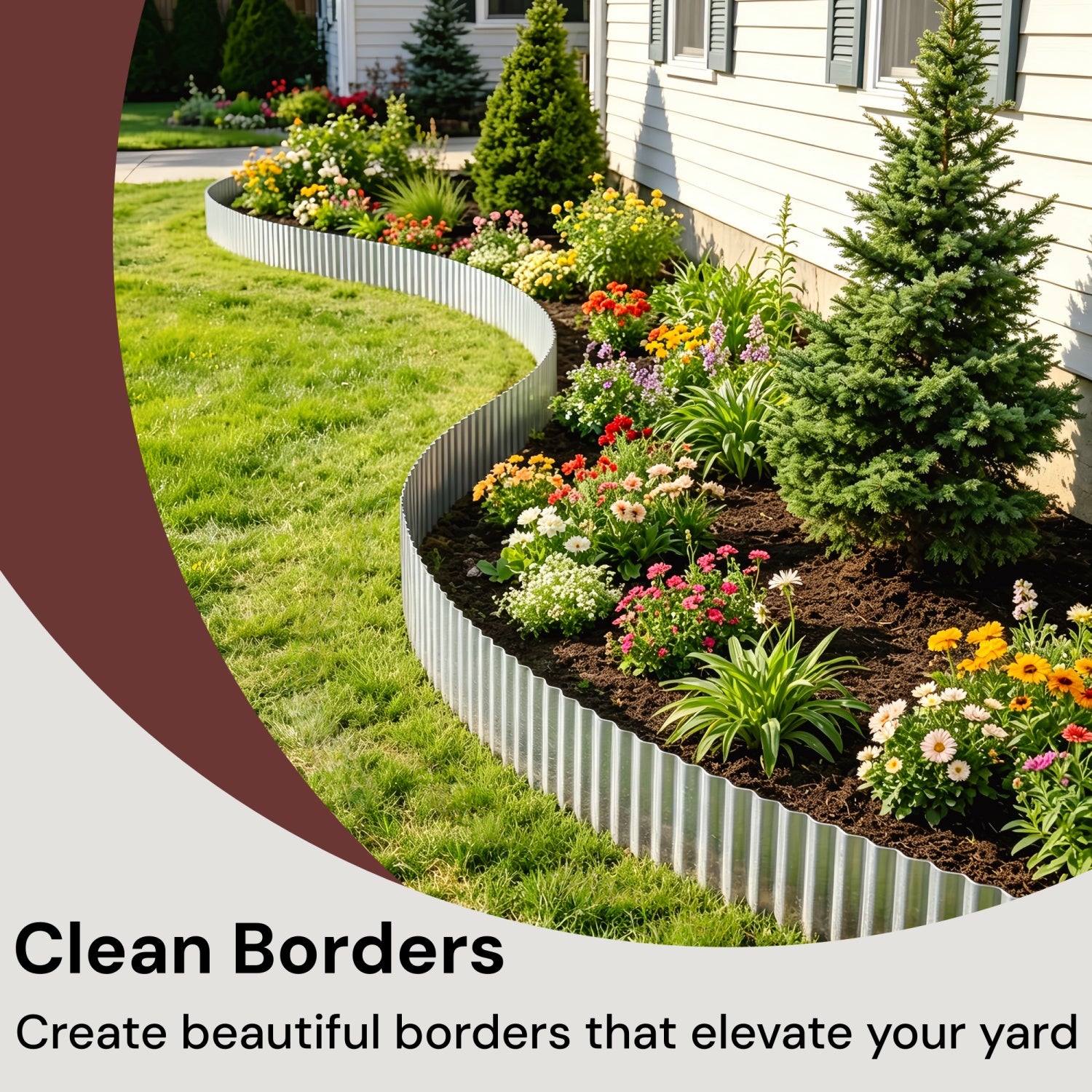 Corrugated Metal Garden Edging | Galvanized Steel Landscape Border