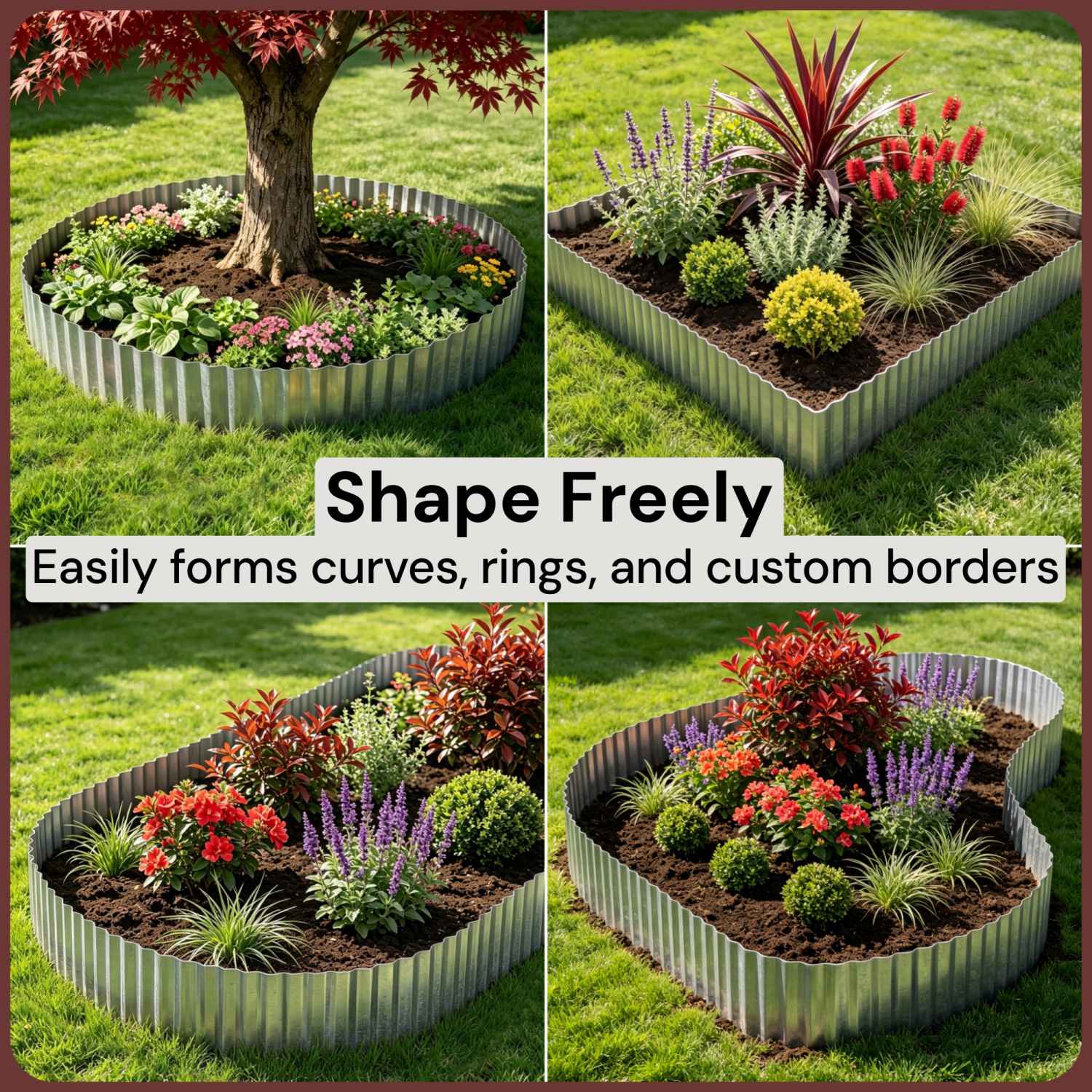 Corrugated Metal Garden Edging | Galvanized Steel Landscape Border
